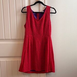 Charming Charlie Red Lace Mini Dress